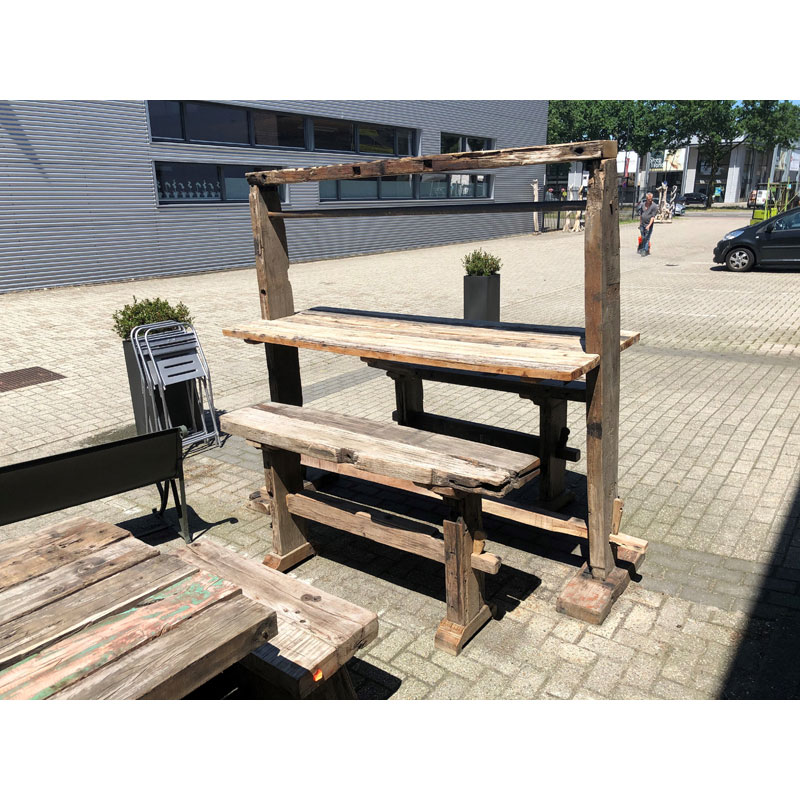 Augment Archeoloog Vader Robuuste massieve houten bartafel DE LAATSTE 2!! NU €554,- p.st. - Megafurn